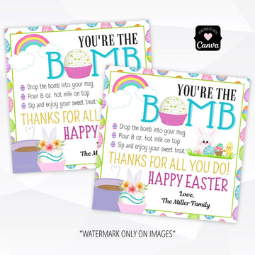 Chocolate Bomb Tag Easter